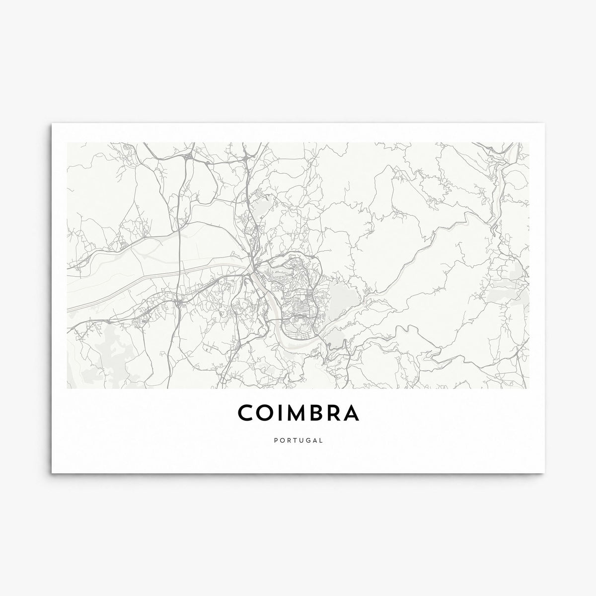Coimbra Map Poster, print only (unframed)