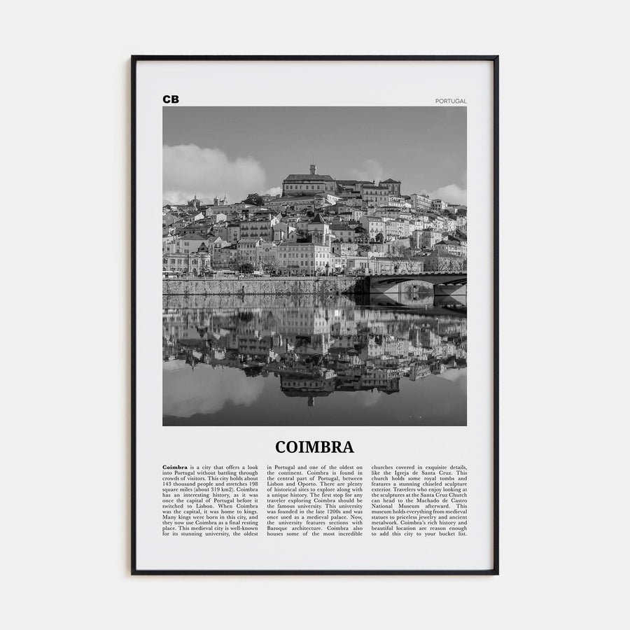 Coimbra Poster None / 8x12 in Nbourhood Travel B&W Poster