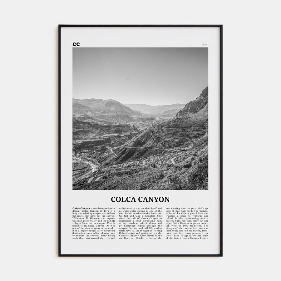 Colca Canyon Poster None / 8x12 in Nbourhood Travel B&W Poster