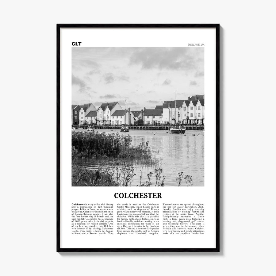 Colchester Newspaper Poster, framed poster mockup