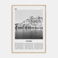 Colima Poster Natural Wood / 8x12 in Nbourhood Travel B&W Poster