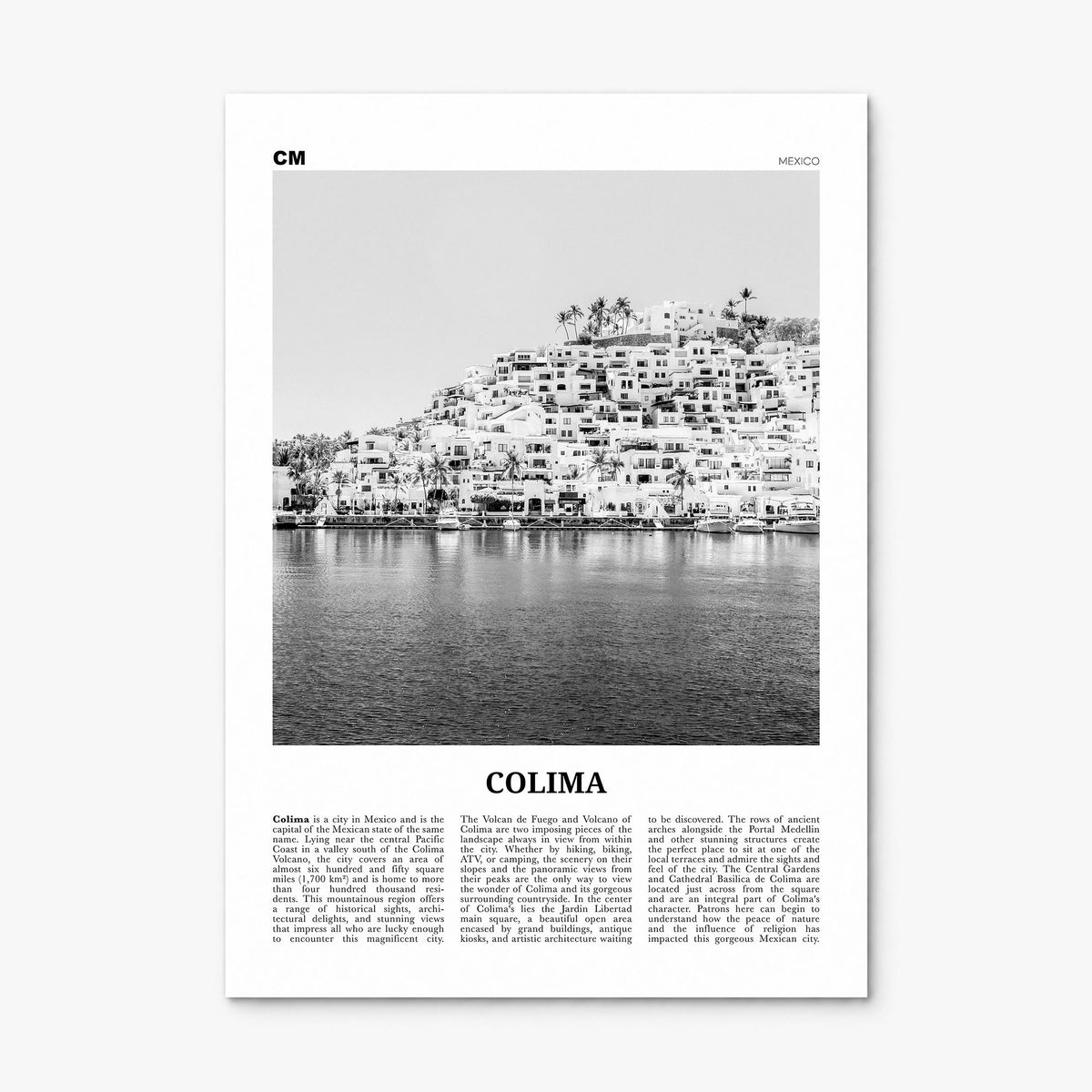 Colima Newspaper Poster, print only (unframed)