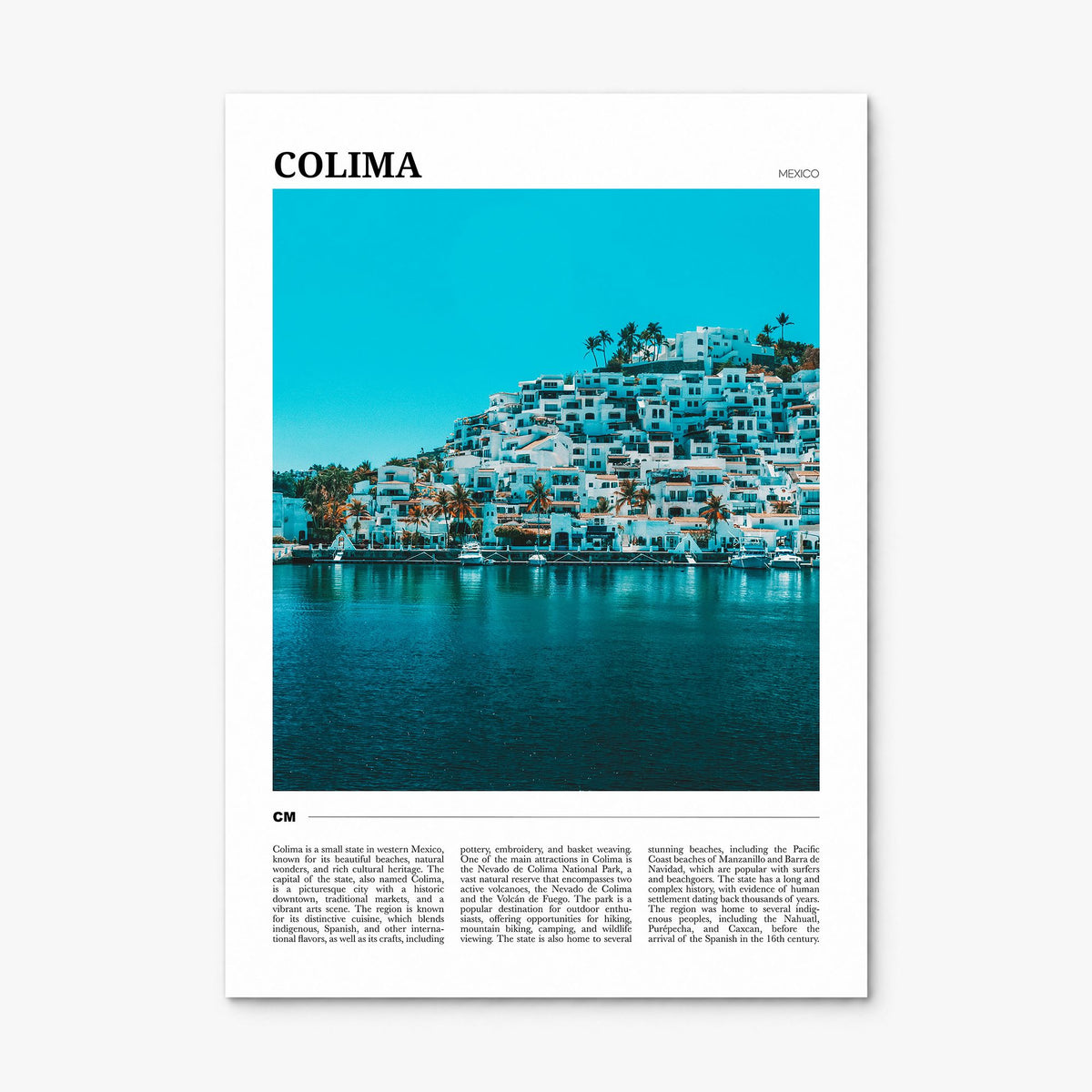 Colima Travel Poster, print only (unframed)