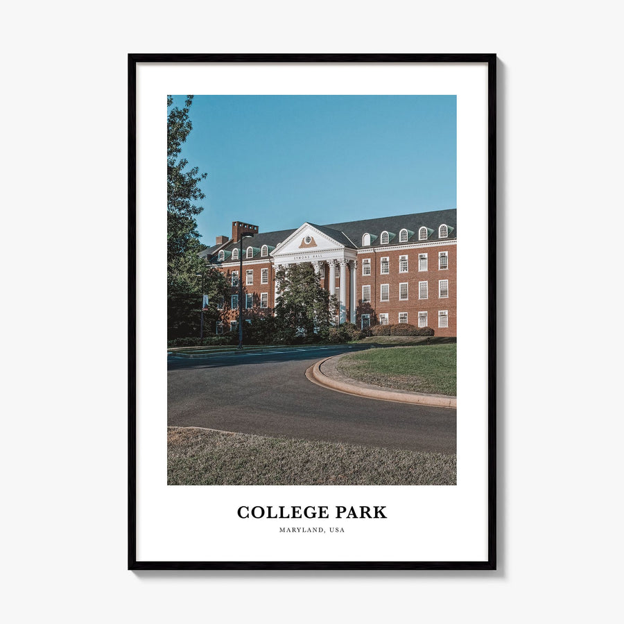 College Park Classic Poster, framed poster mockup