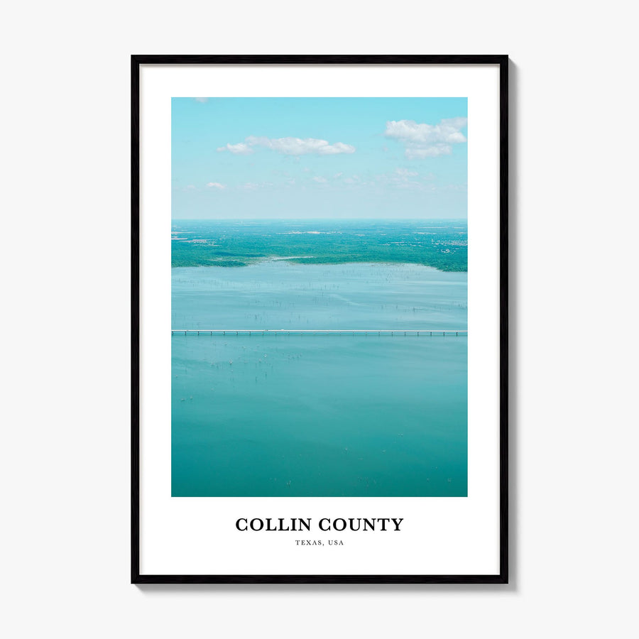 Collin County Classic Poster, framed poster mockup
