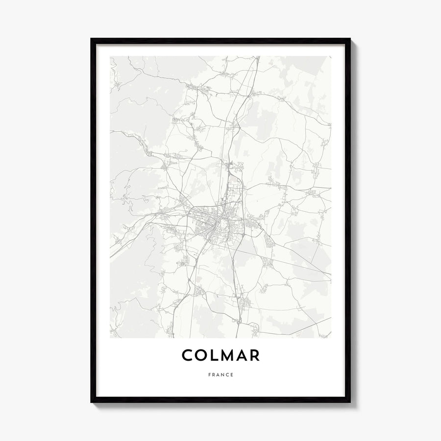 Colmar Map Poster, framed poster mockup