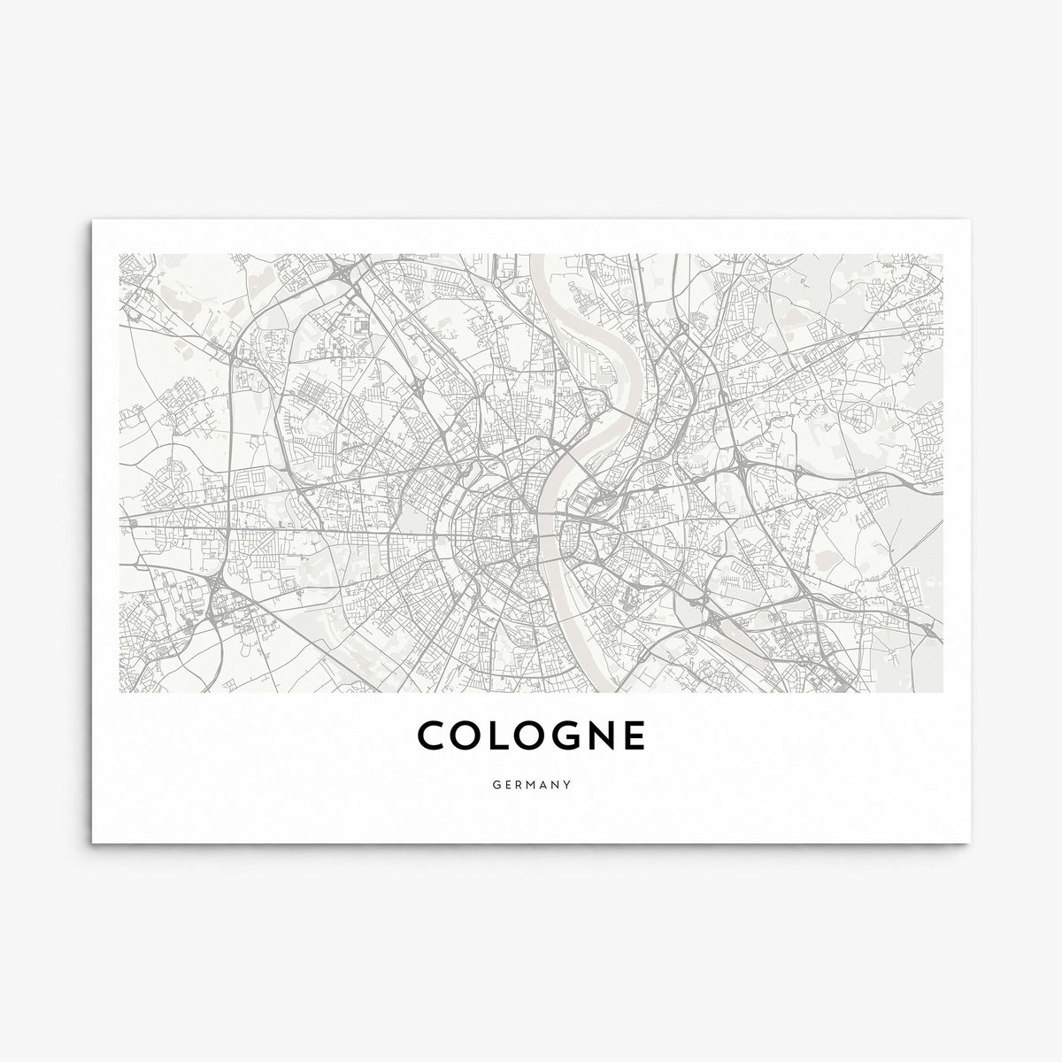 Cologne Map Poster, print only (unframed)