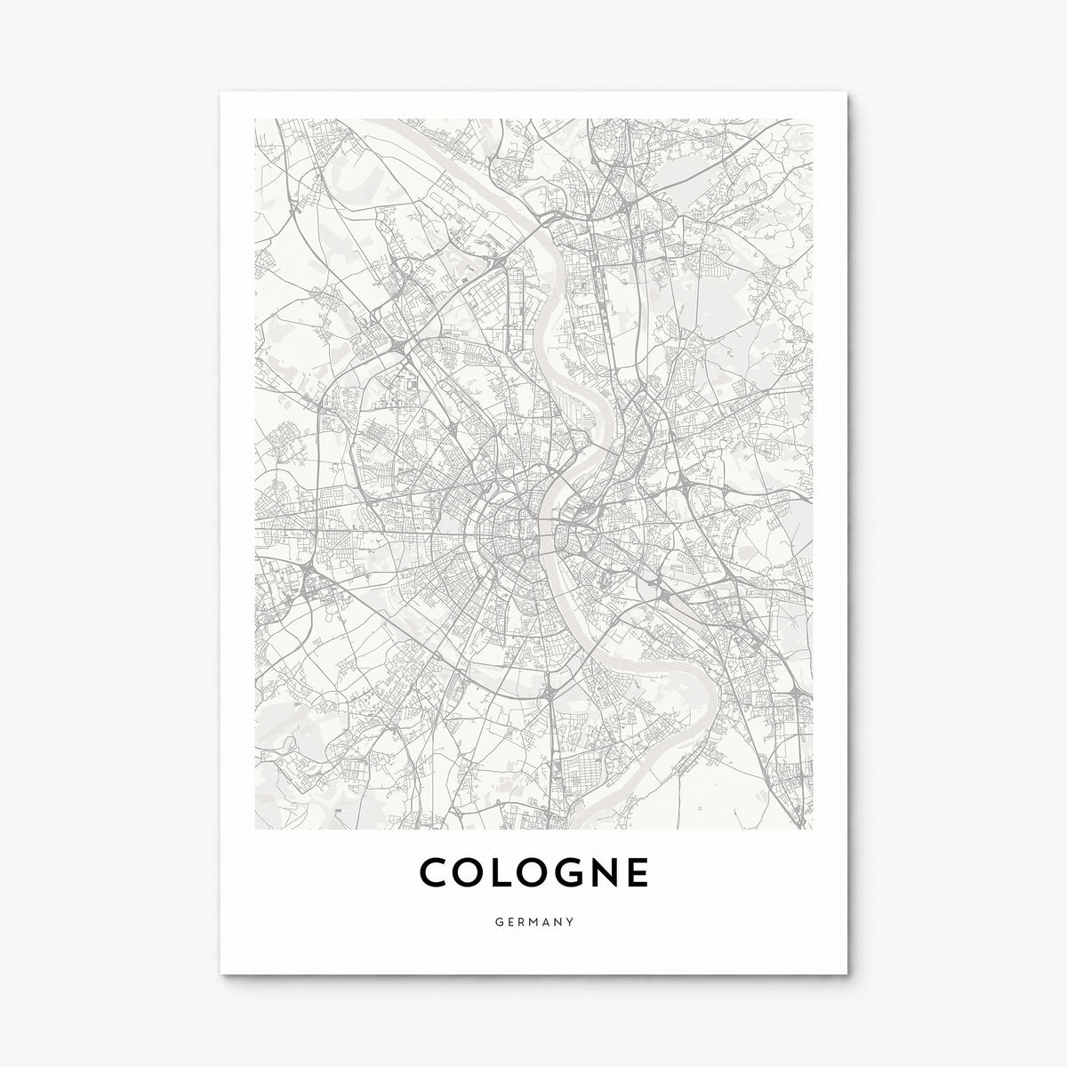 Cologne Map Poster, print only (unframed)