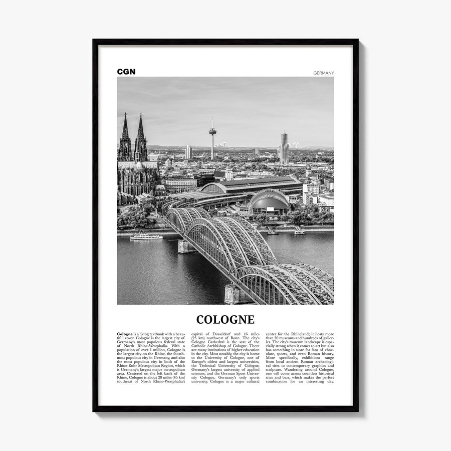 Cologne Newspaper Poster, framed poster mockup