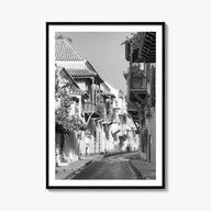 Colombia black & white photo poster of South America – vertical wall art, unframed print shown in interior mockup