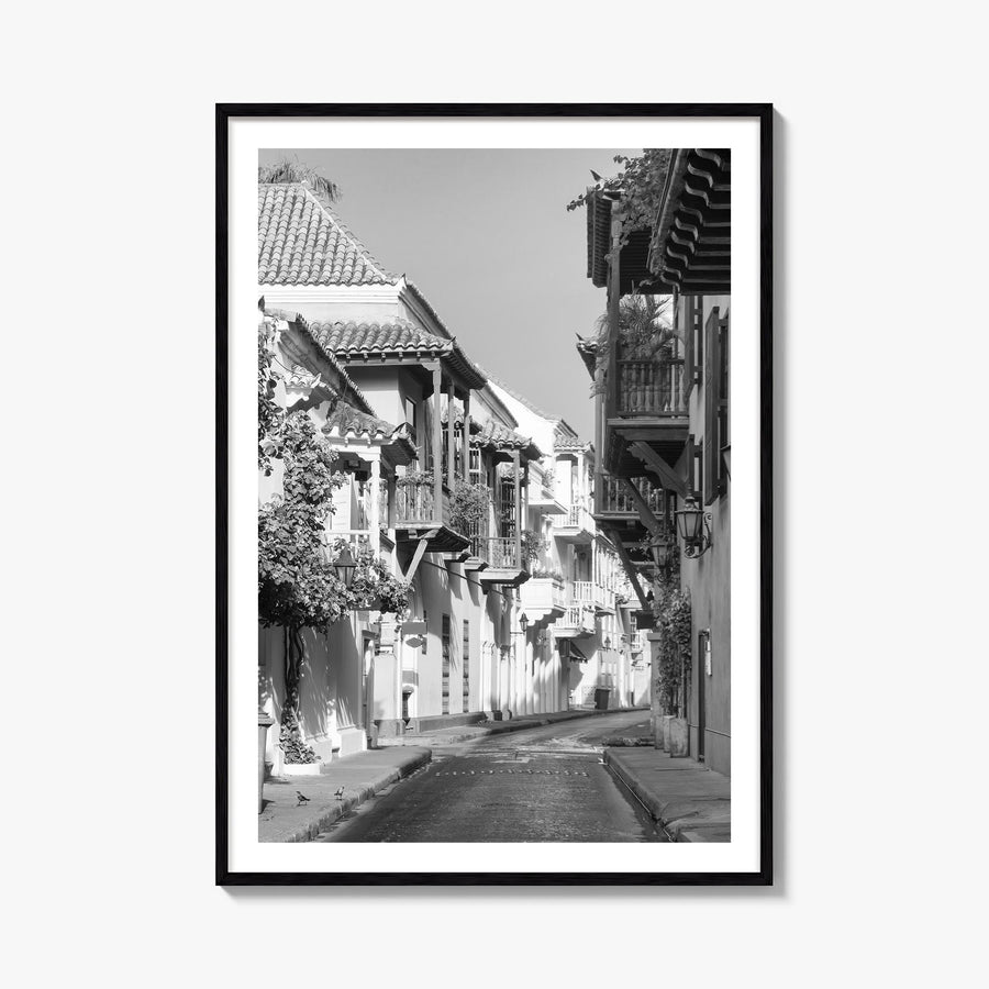Colombia black & white photo poster of South America – vertical wall art, unframed print shown in interior mockup