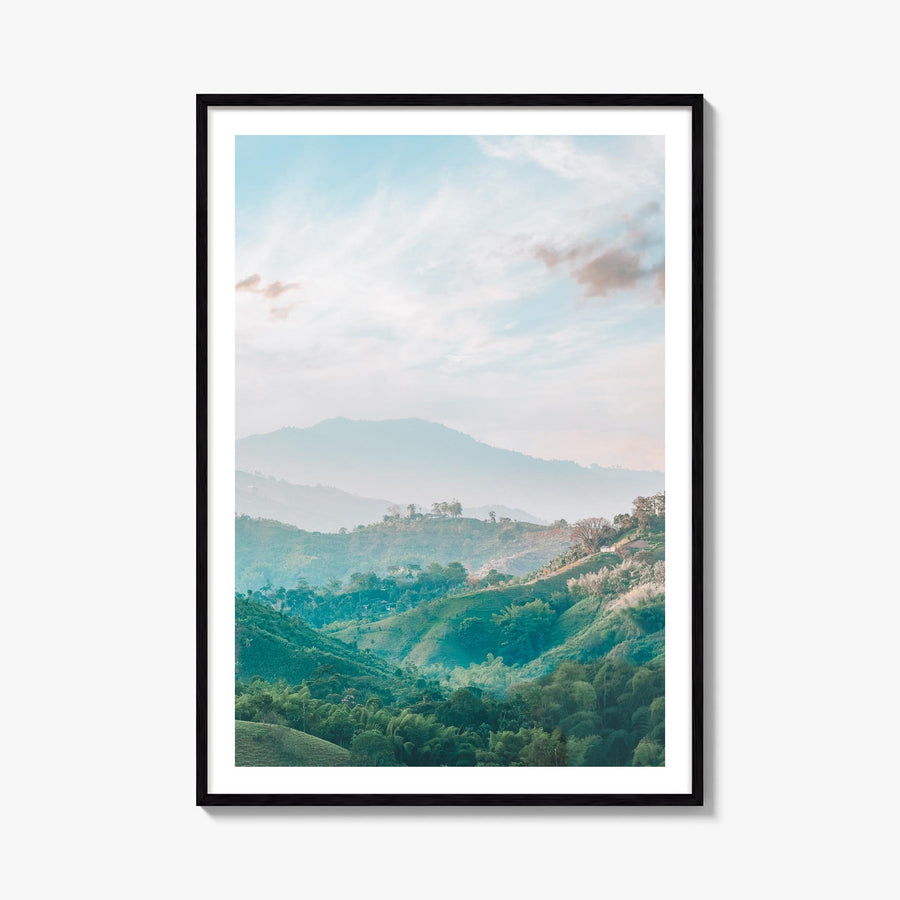 Colombia no. 1 colorful photo poster of South America – vertical wall art, unframed print shown in interior mockup