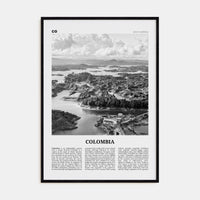 Colombia No 1 Poster Black Wood / 8x12 in Nbourhood Travel B&W Poster