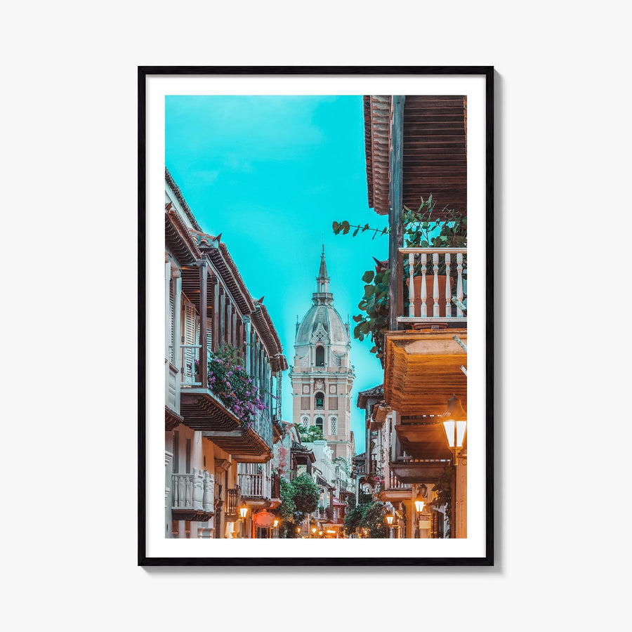 Colombia no. 2 colorful photo poster of South America – vertical wall art, unframed print shown in interior mockup