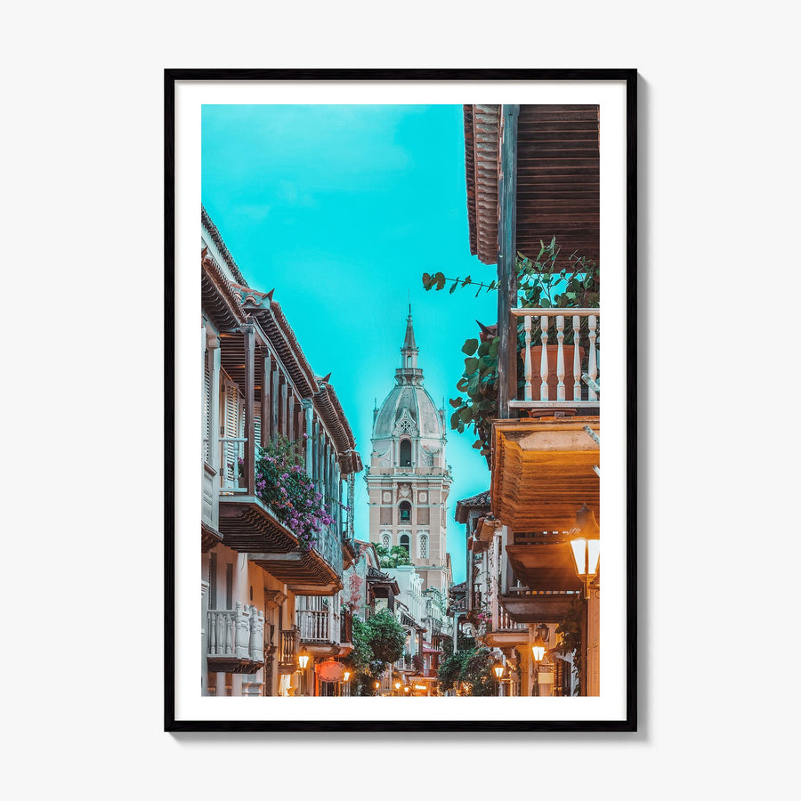 Colombia Photo No 2 Poster, framed poster mockup, white border