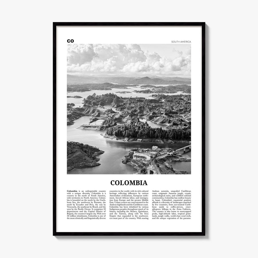 Colombia Newspaper No 1 Poster, framed poster mockup