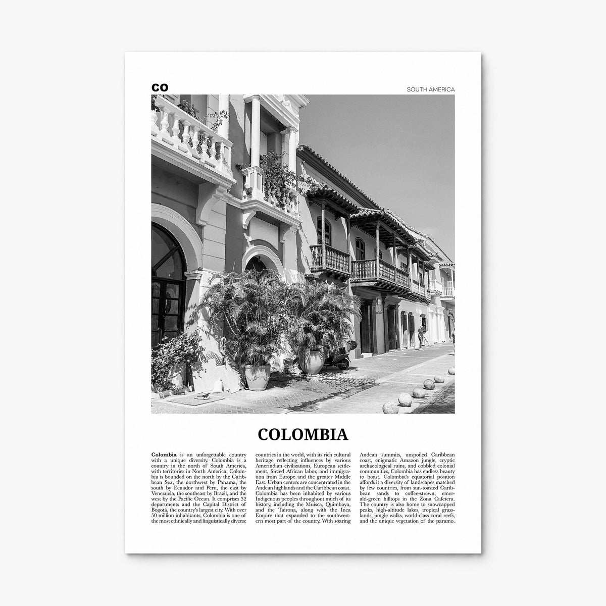 Colombia Newspaper No 2 Poster, print only (unframed)