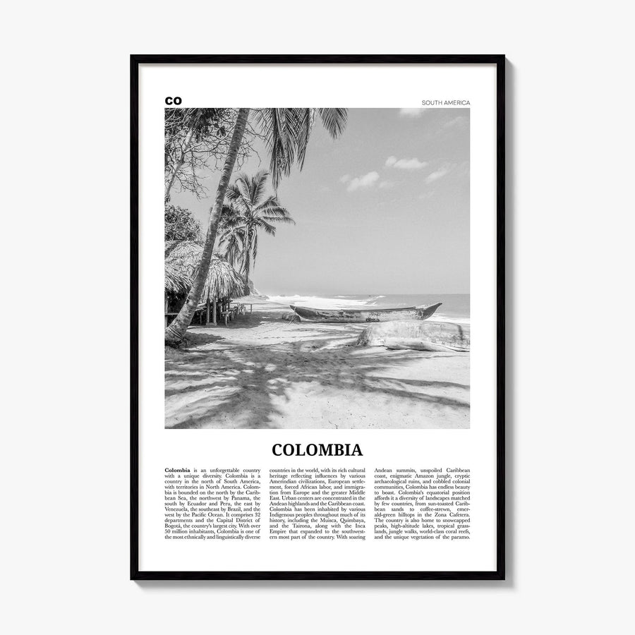 Colombia Newspaper No 3 Poster, framed poster mockup