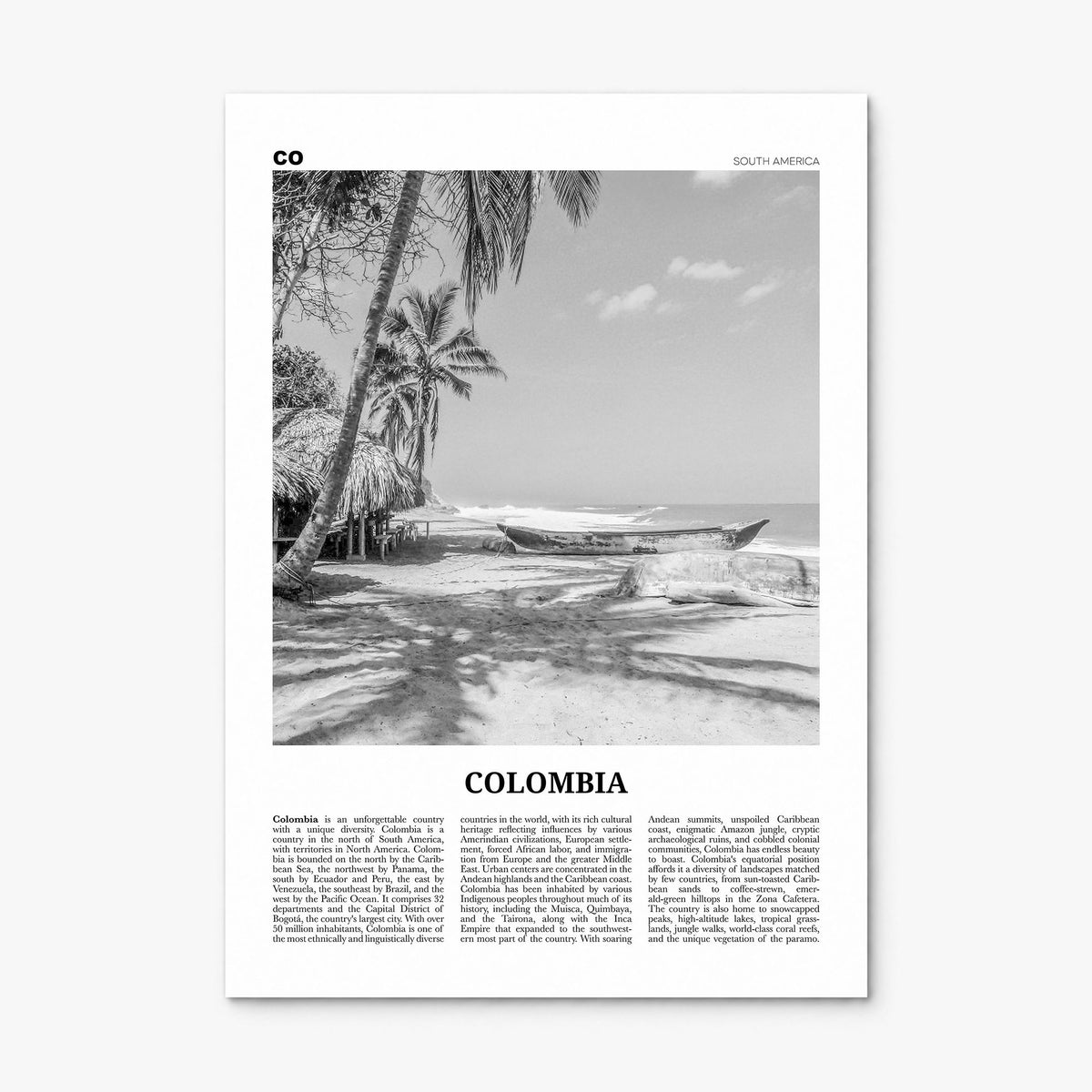 Colombia Newspaper No 3 Poster, print only (unframed)