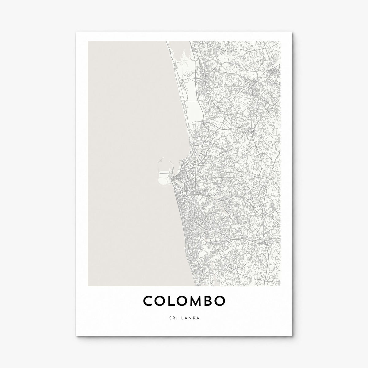 Colombo Map Poster, print only (unframed)