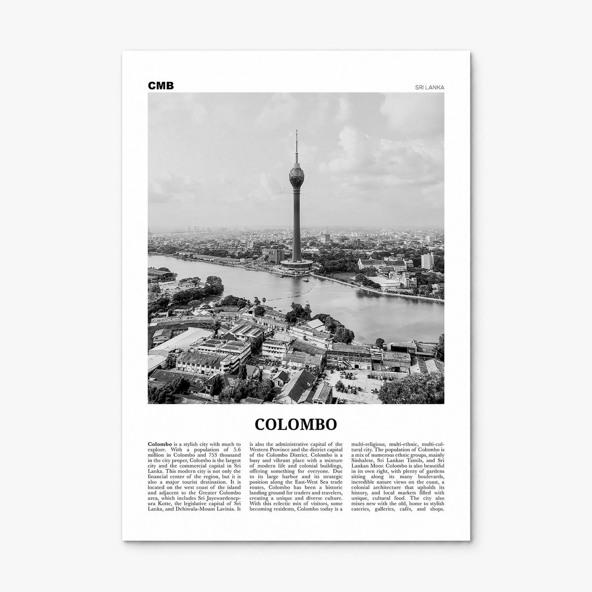 Colombo Newspaper Poster, print only (unframed)