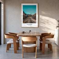 Colorado colorful classic poster of United States – vertical wall art in natural wood frame, hanging on wall