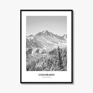 Colorado no. 1 black & white classic poster of United States – vertical wall art, unframed print shown in interior mockup