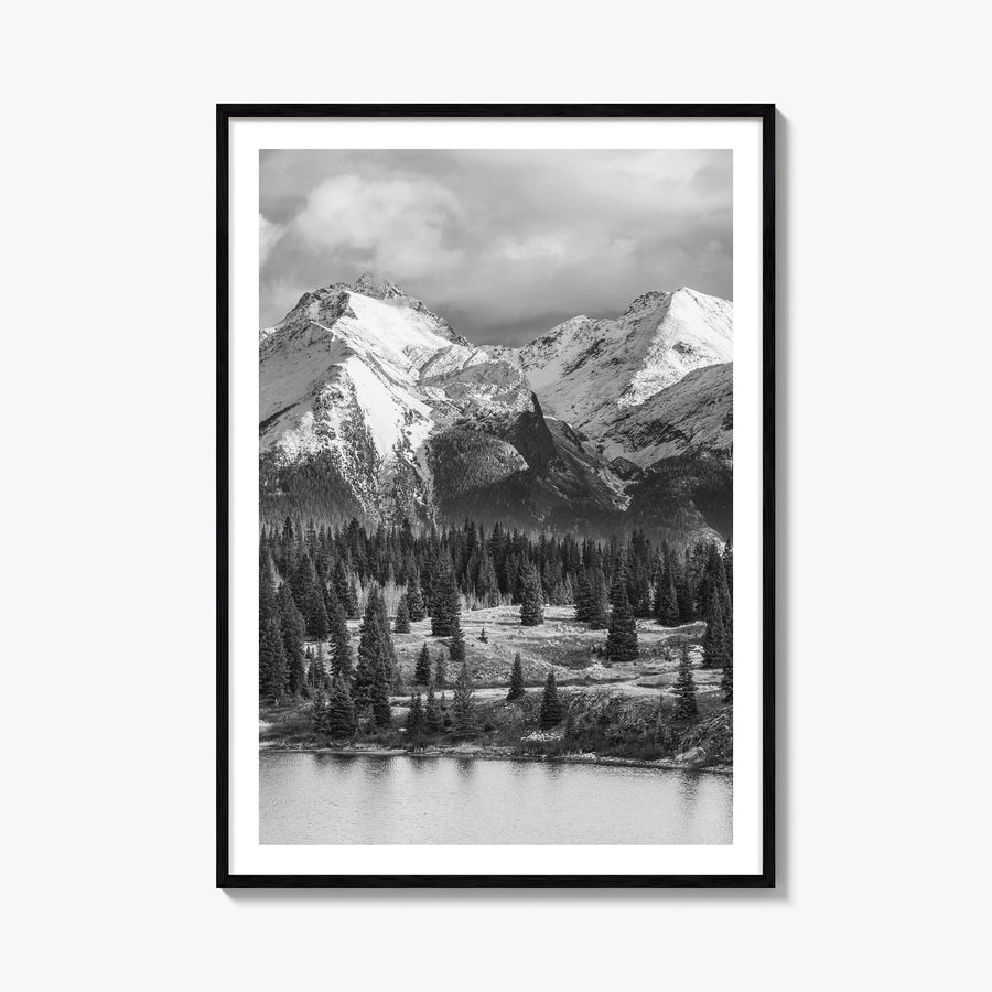 Colorado no. 2 black & white photo poster of United States – vertical wall art, unframed print shown in interior mockup