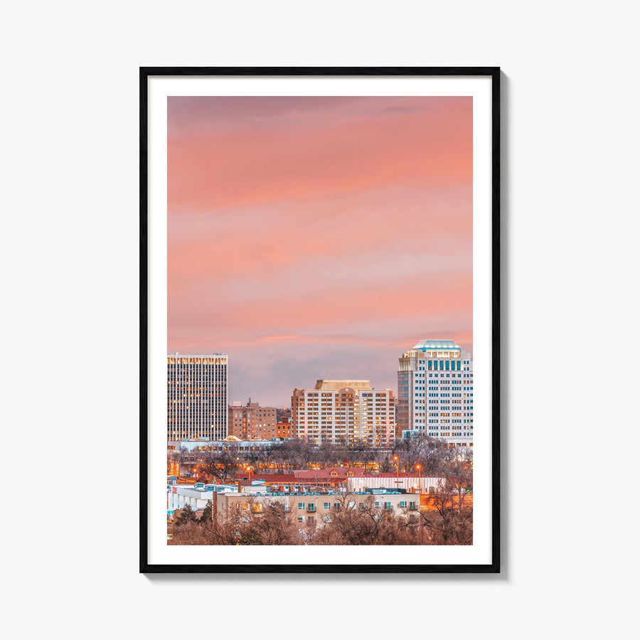 Colorado Springs colorful photo poster of Colorado, USA – vertical wall art, unframed print shown in interior mockup