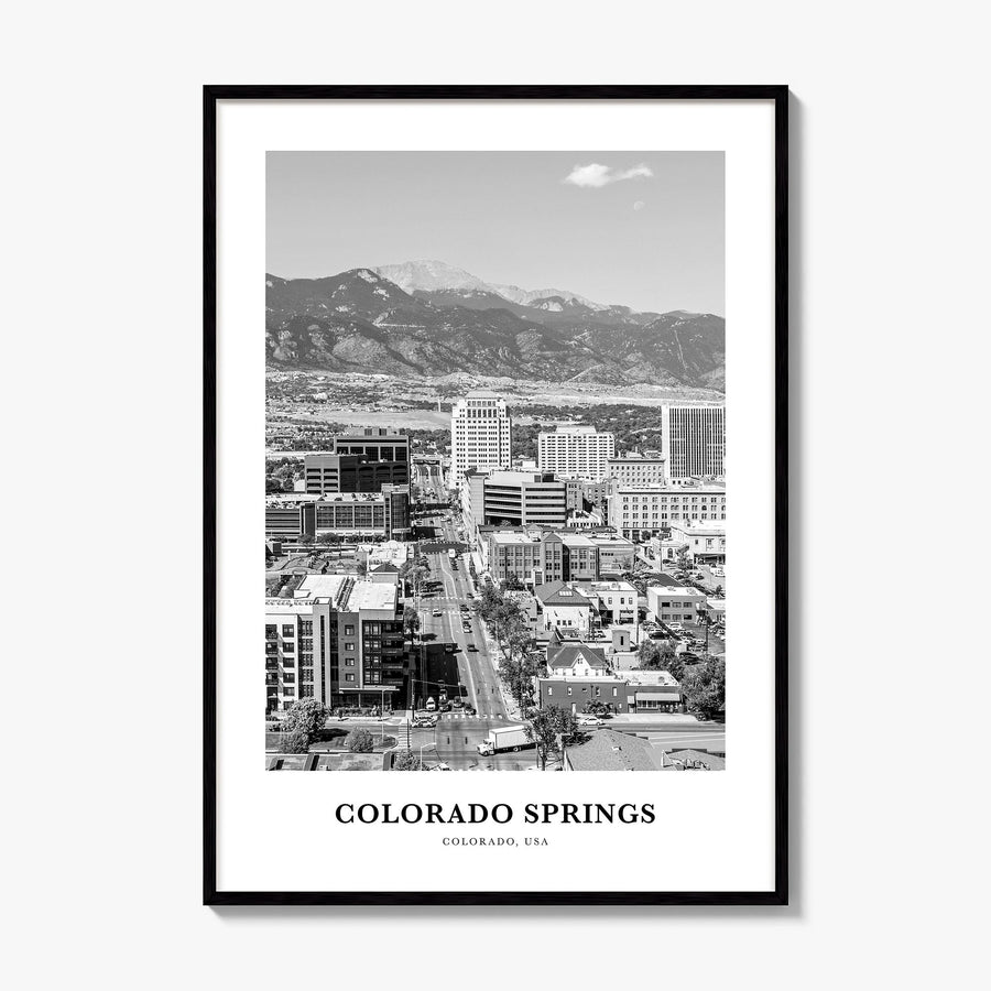 Colorado Springs Classic Poster, framed poster mockup