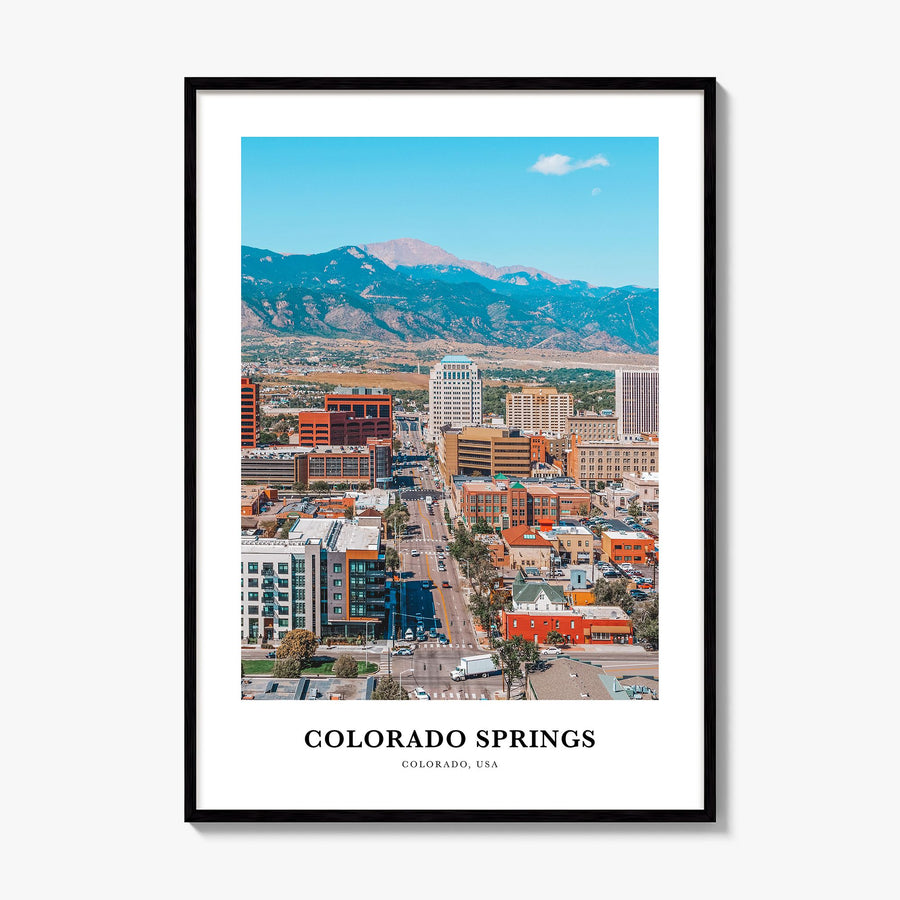 Colorado Springs Classic Poster, framed poster mockup