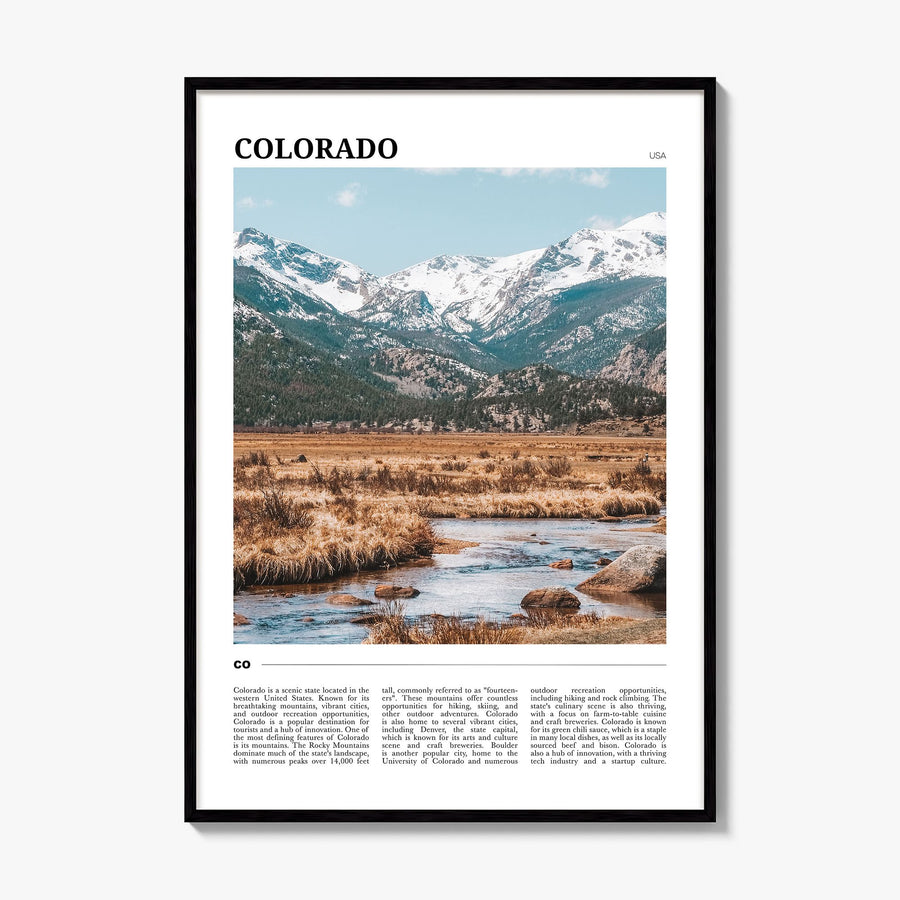 Colorado Travel No 1 Poster, framed poster mockup