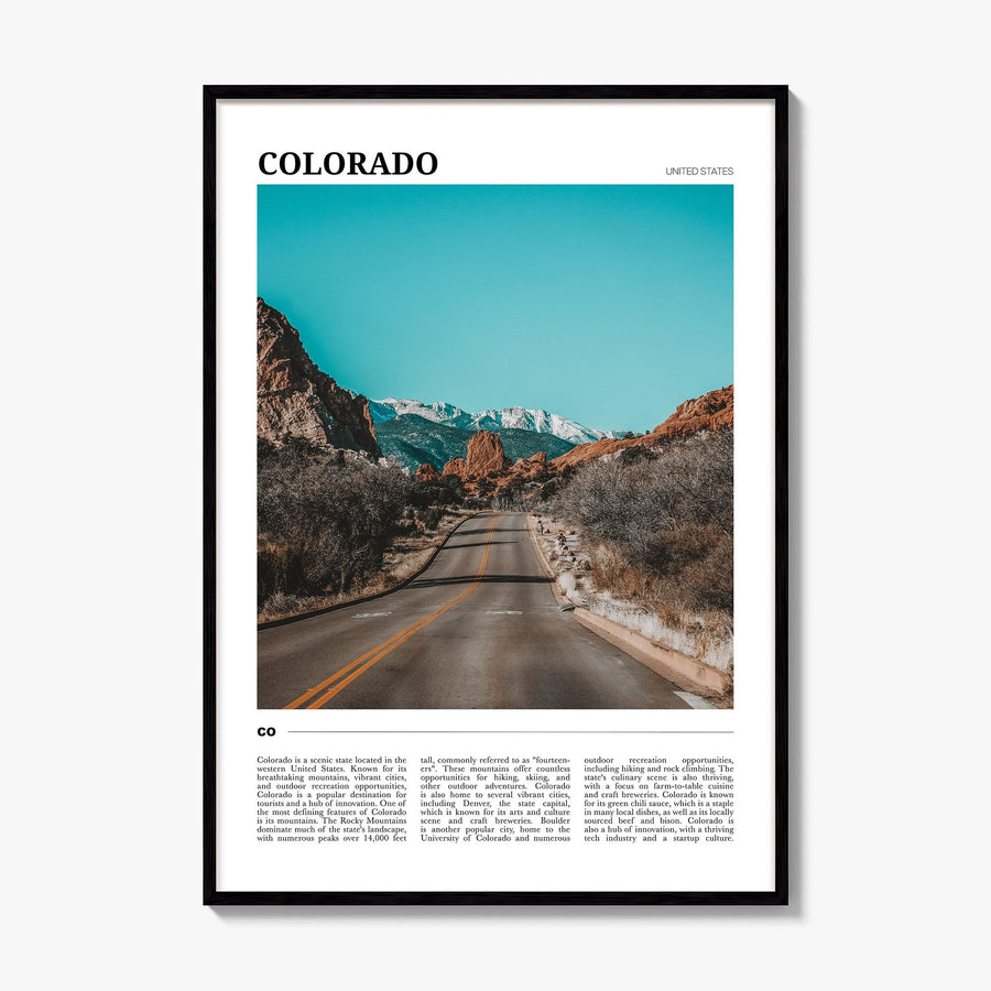 Colorado Travel No 2 Poster, framed poster mockup