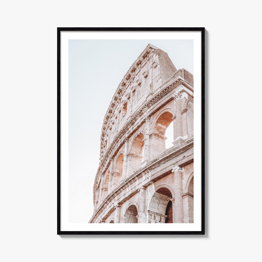Colosseum colorful photo poster of Italy – vertical wall art, unframed print shown in interior mockup