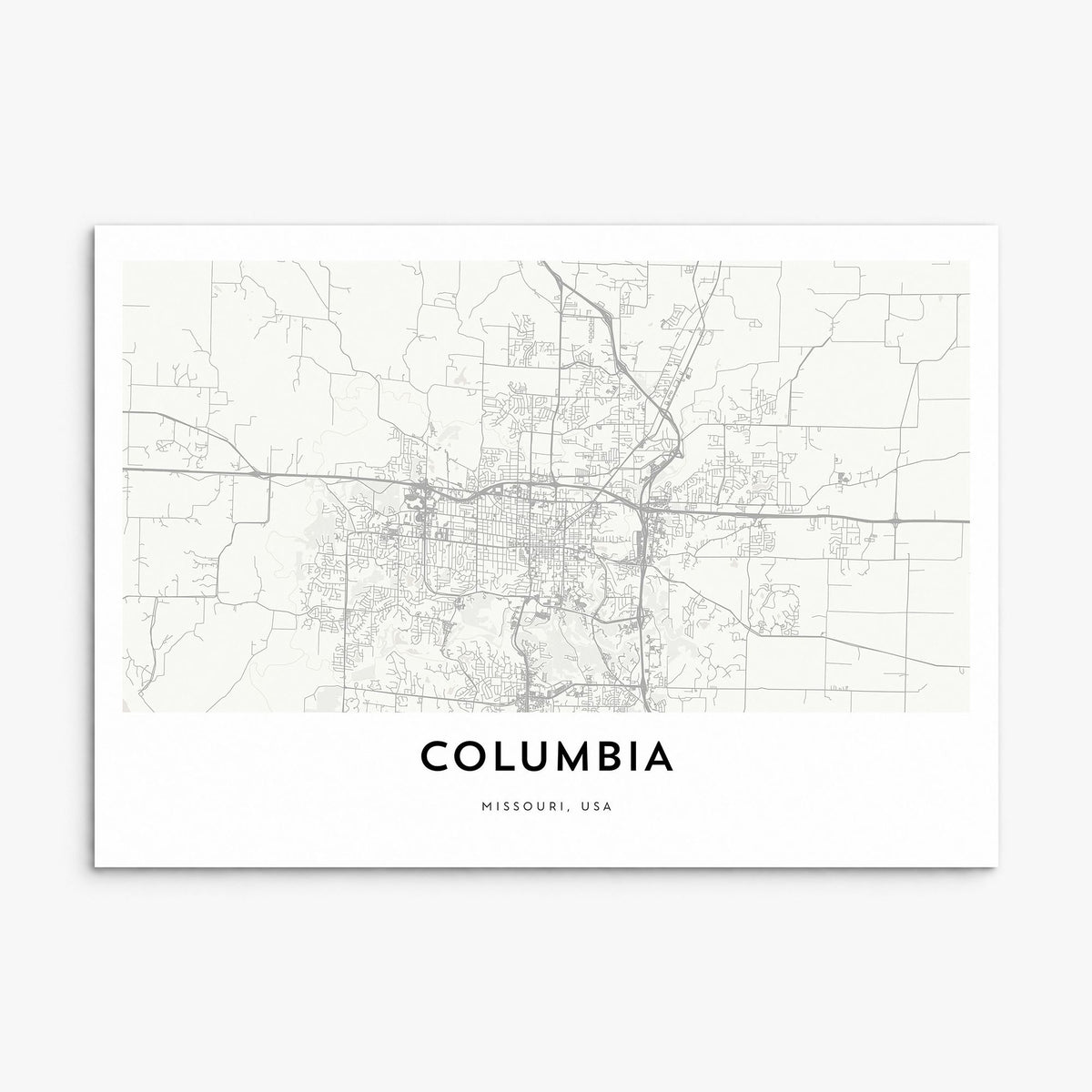 Columbia, Missouri Map Poster, print only (unframed)