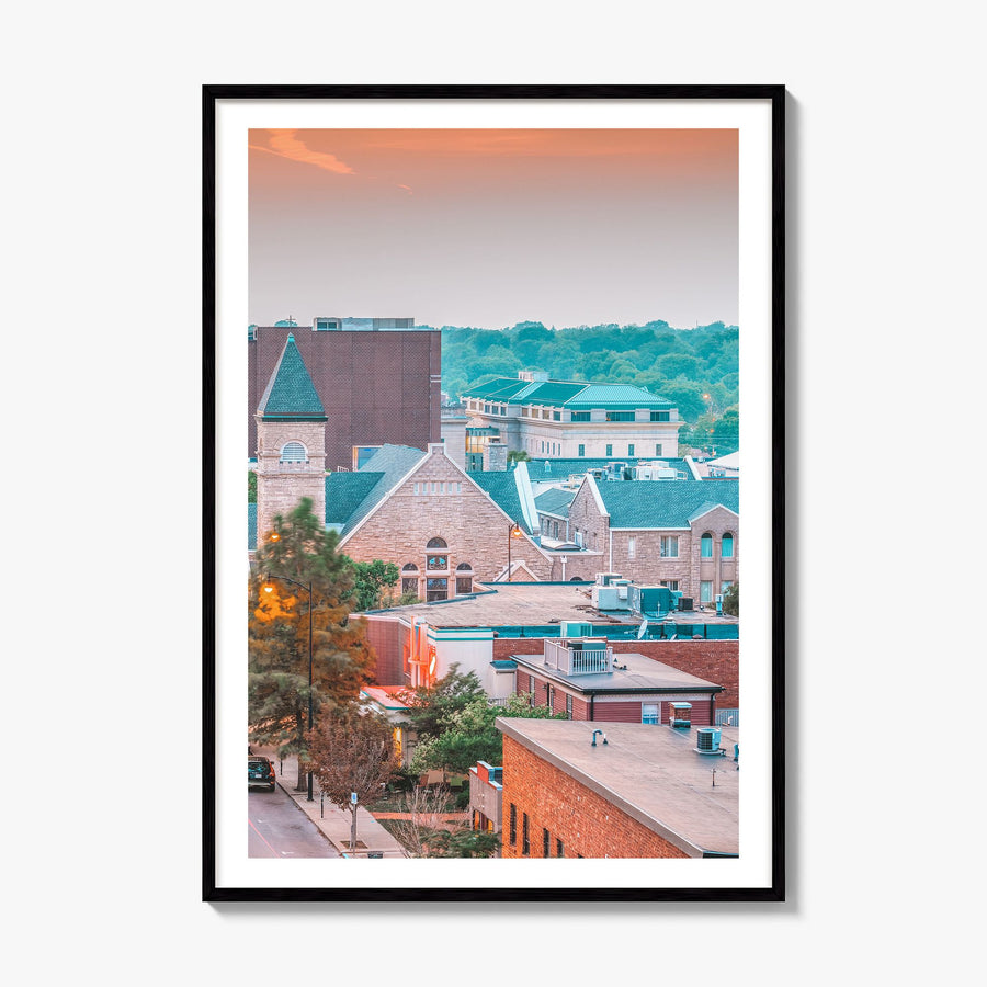Columbia, Missouri Photo Poster, framed poster mockup, white border