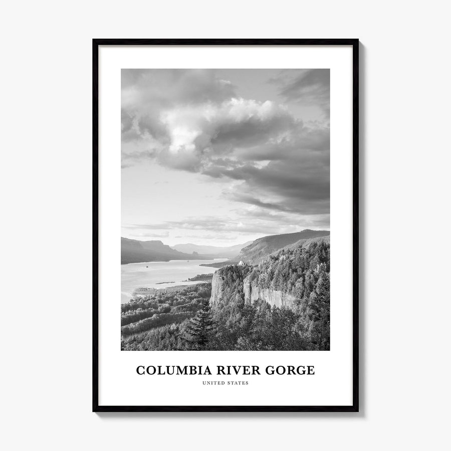 Columbia River Gorge Classic Poster, framed poster mockup
