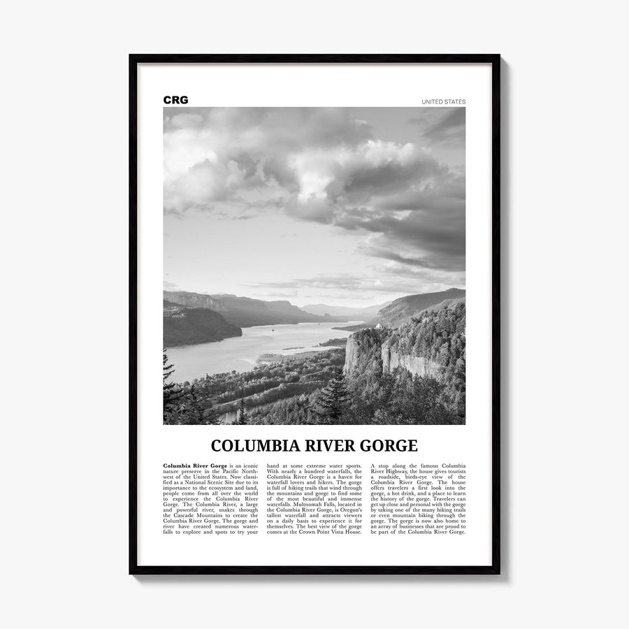 Columbia River Gorge Newspaper Poster, framed poster mockup