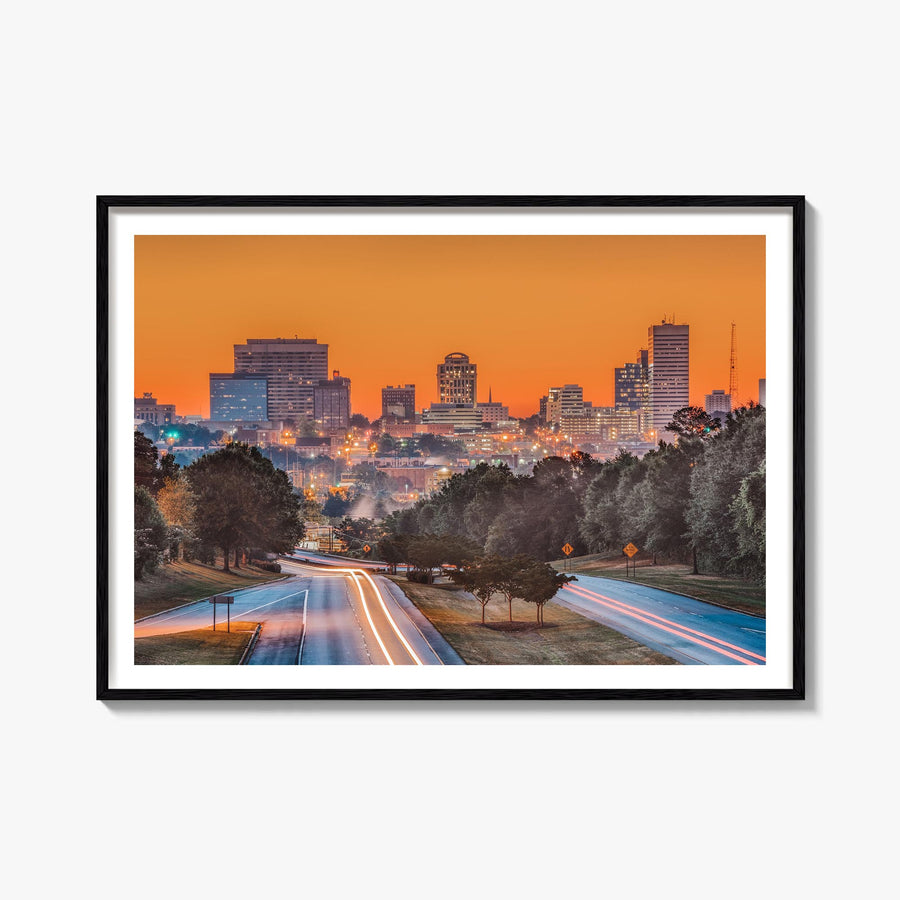Columbia, South Carolina colorful photo poster of South Carolina, USA – horizontal wall art, unframed print shown in interior