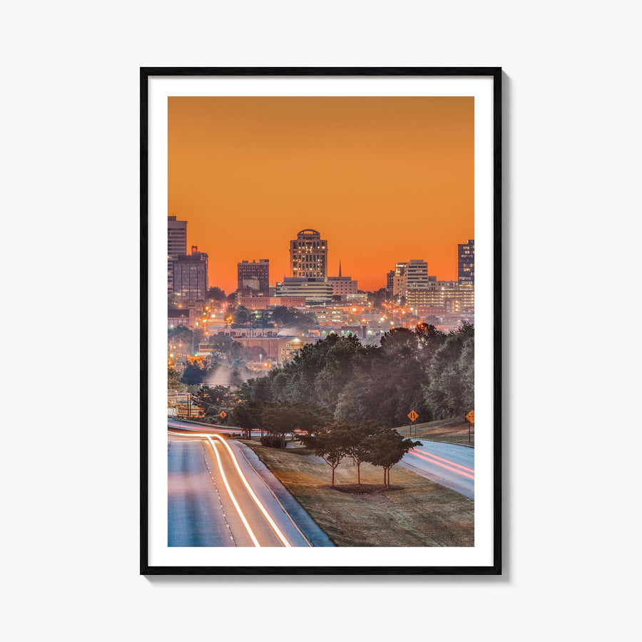 Columbia, South Carolina colorful photo poster of South Carolina, USA – vertical wall art, unframed print shown in interior m