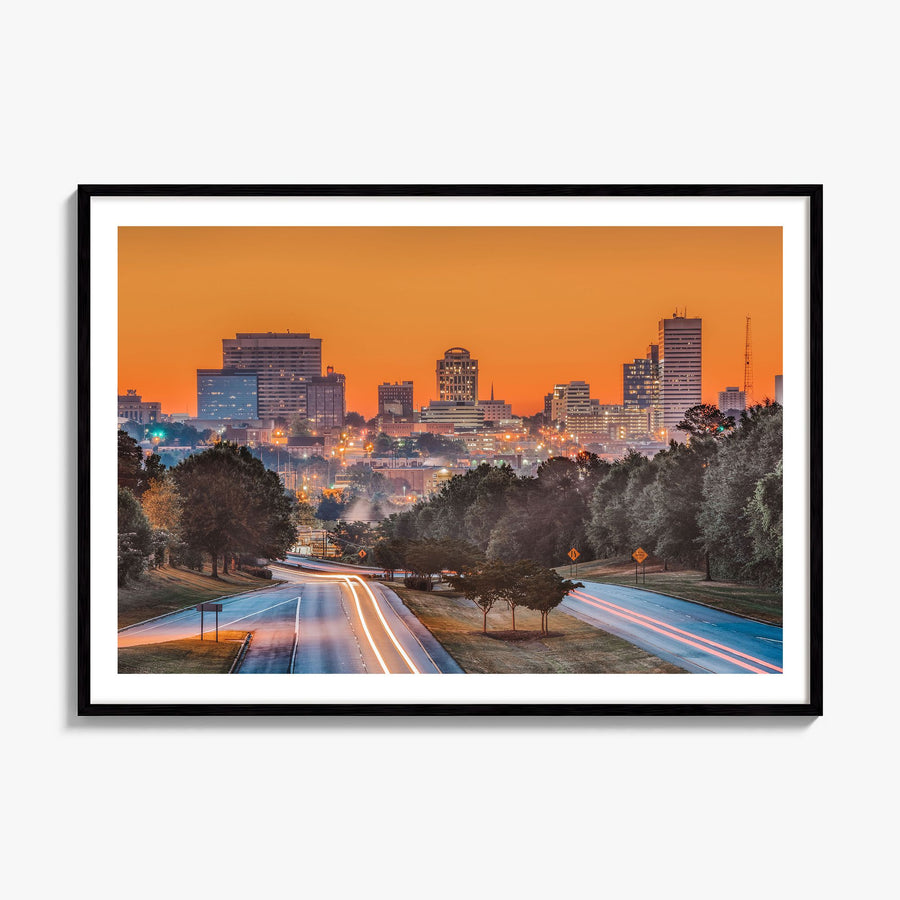 Columbia, South Carolina Photo Poster, framed poster mockup, white border