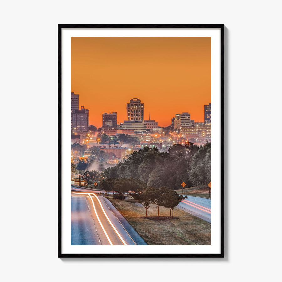 Columbia, South Carolina Photo Poster, framed poster mockup, white border