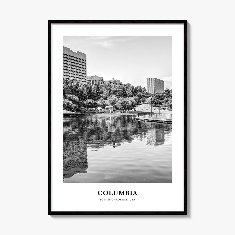 Columbia, South Carolina Classic Poster, framed poster mockup