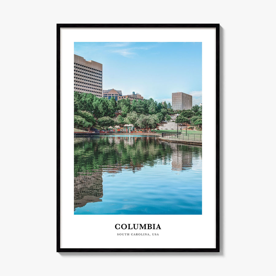 Columbia, South Carolina Classic Poster, framed poster mockup