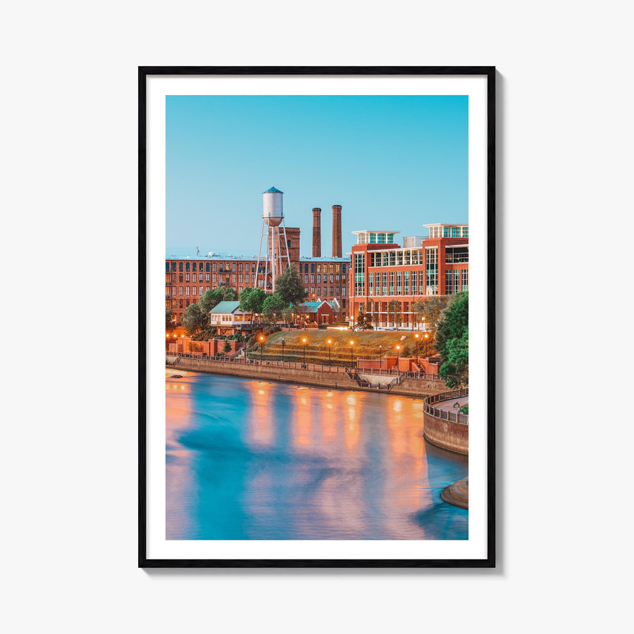 Columbus, Georgia colorful photo poster of Georgia, USA – vertical wall art, unframed print shown in interior mockup