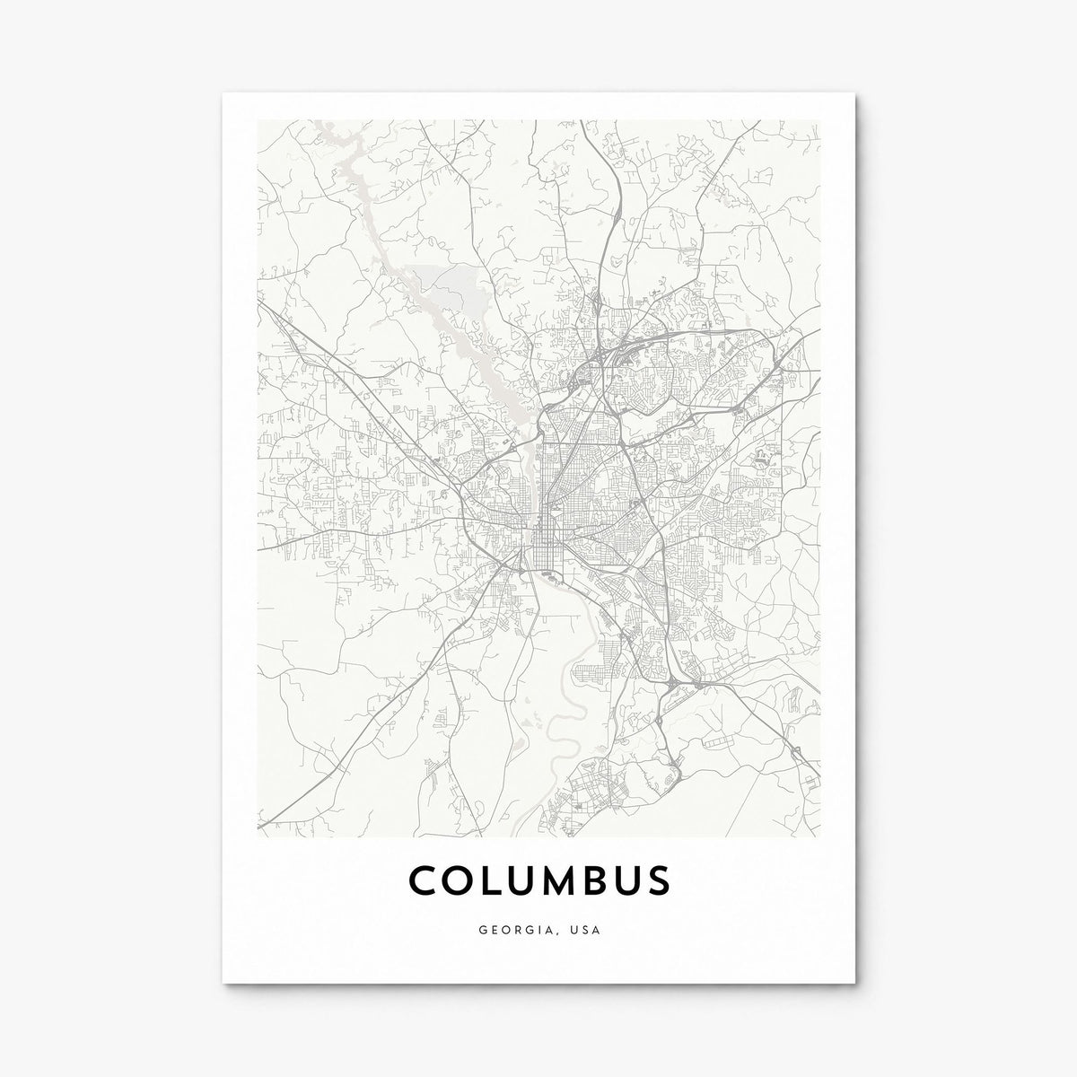 Columbus, Georgia Map Poster, print only (unframed)