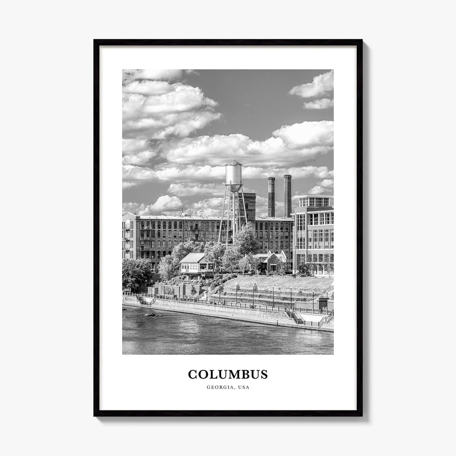 Columbus, Georgia Classic Poster, framed poster mockup