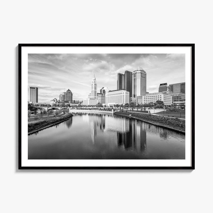 Columbus, Ohio Photo Poster, framed poster mockup, white border