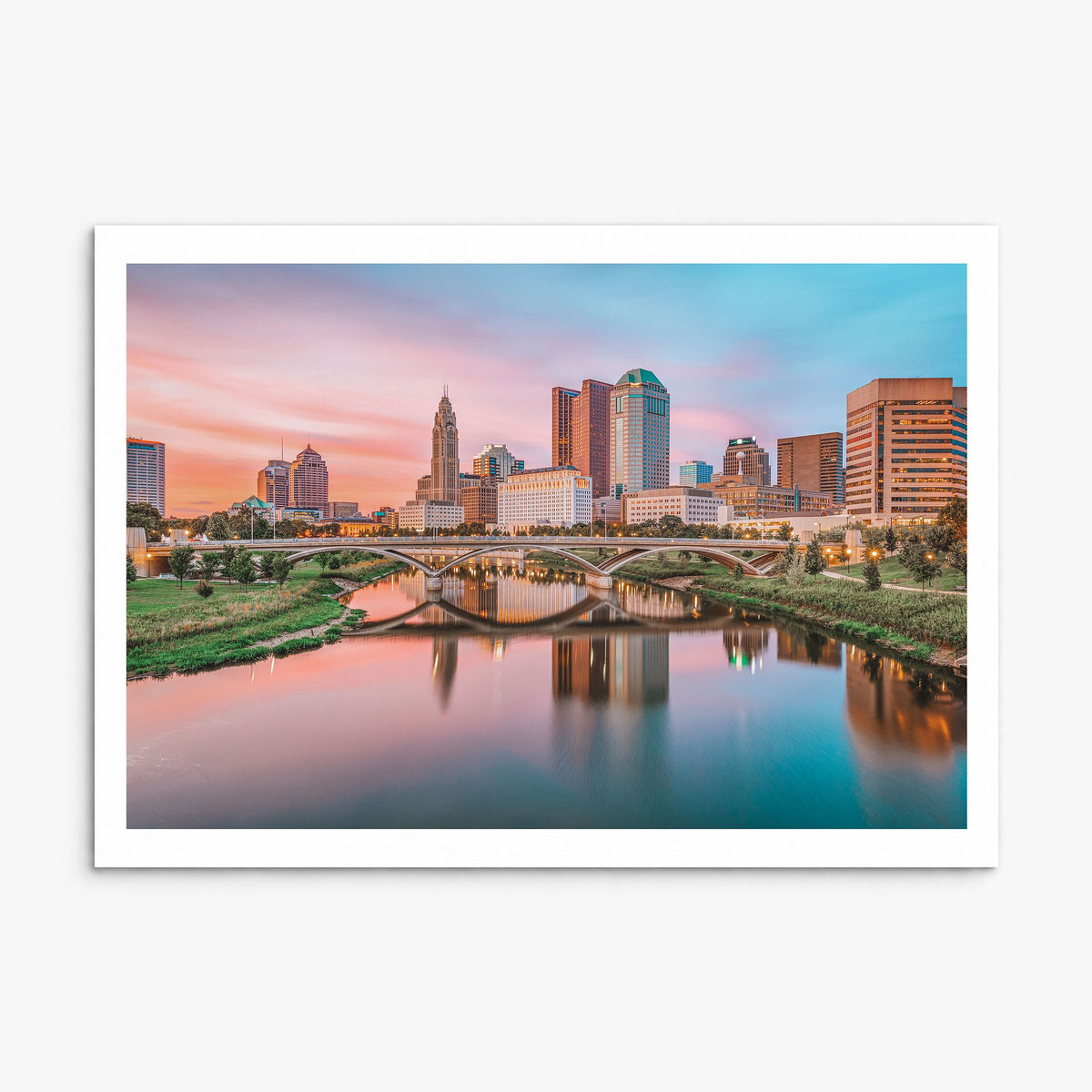 Columbus, Ohio Photo Poster, print only (unframed), white border