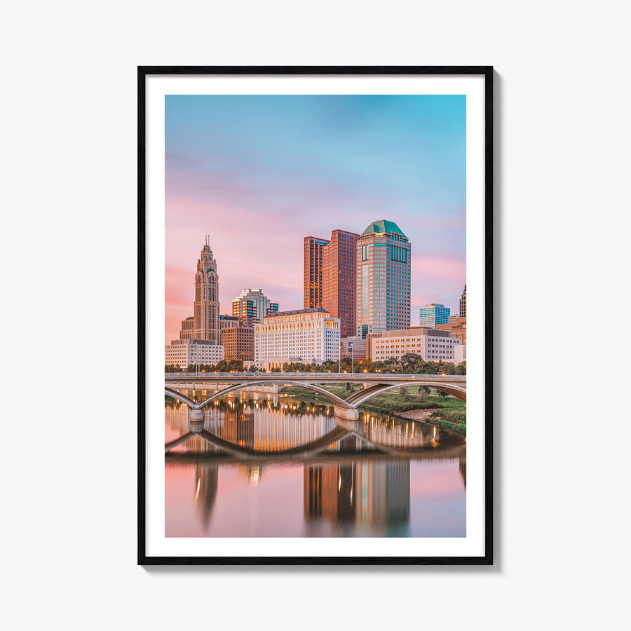 Columbus, Ohio no. 1 colorful photo poster of Ohio, USA – vertical wall art, unframed print shown in interior mockup